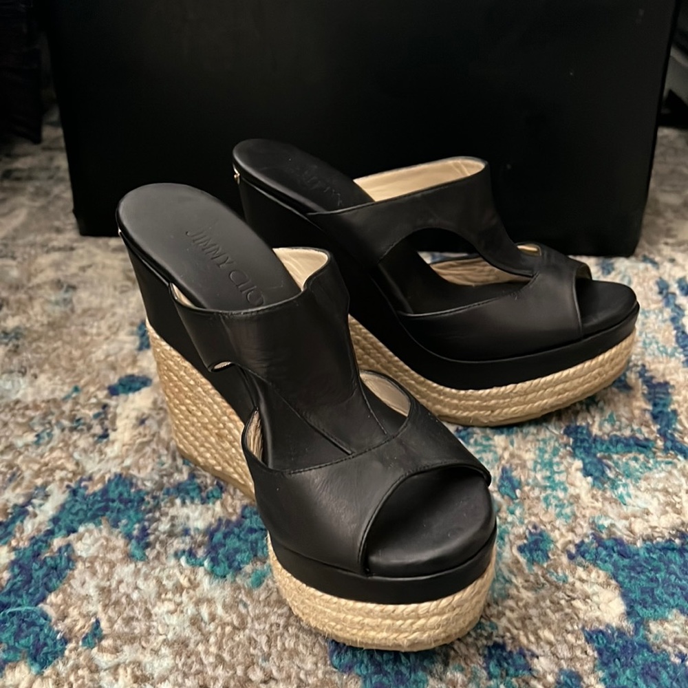 Jimmy Choo Pledge Wedges Black 37